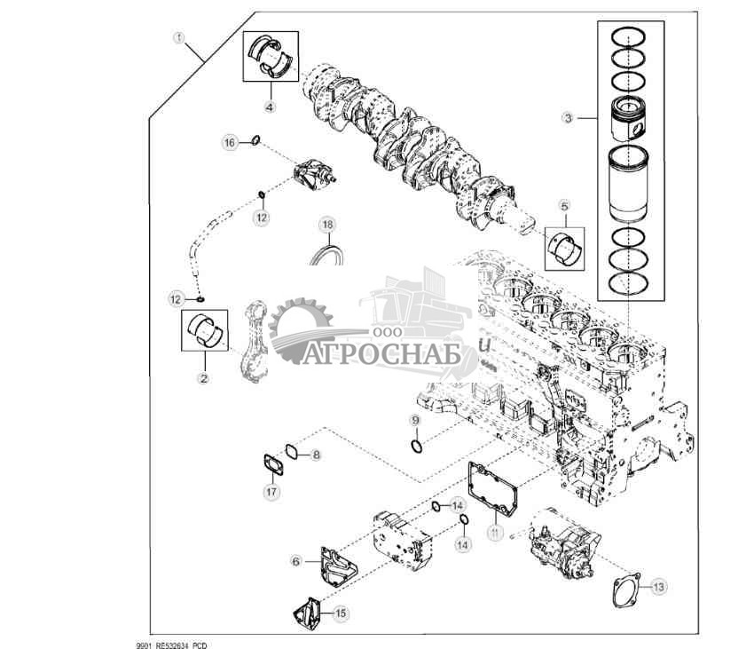 9901 Комплект для капитального ремонта двигателя (12) 